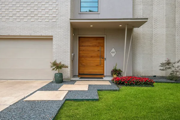 a front view of a house