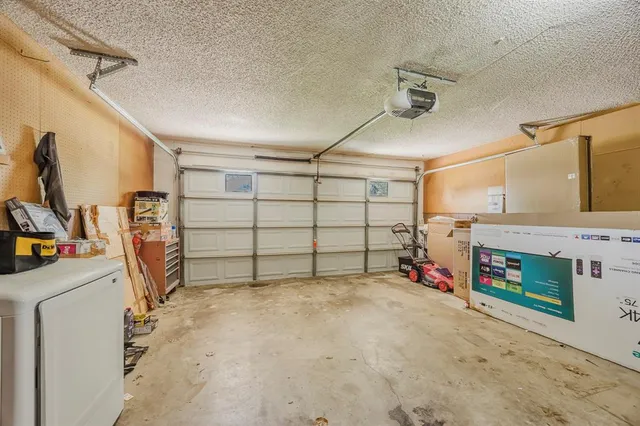 a view of a garage