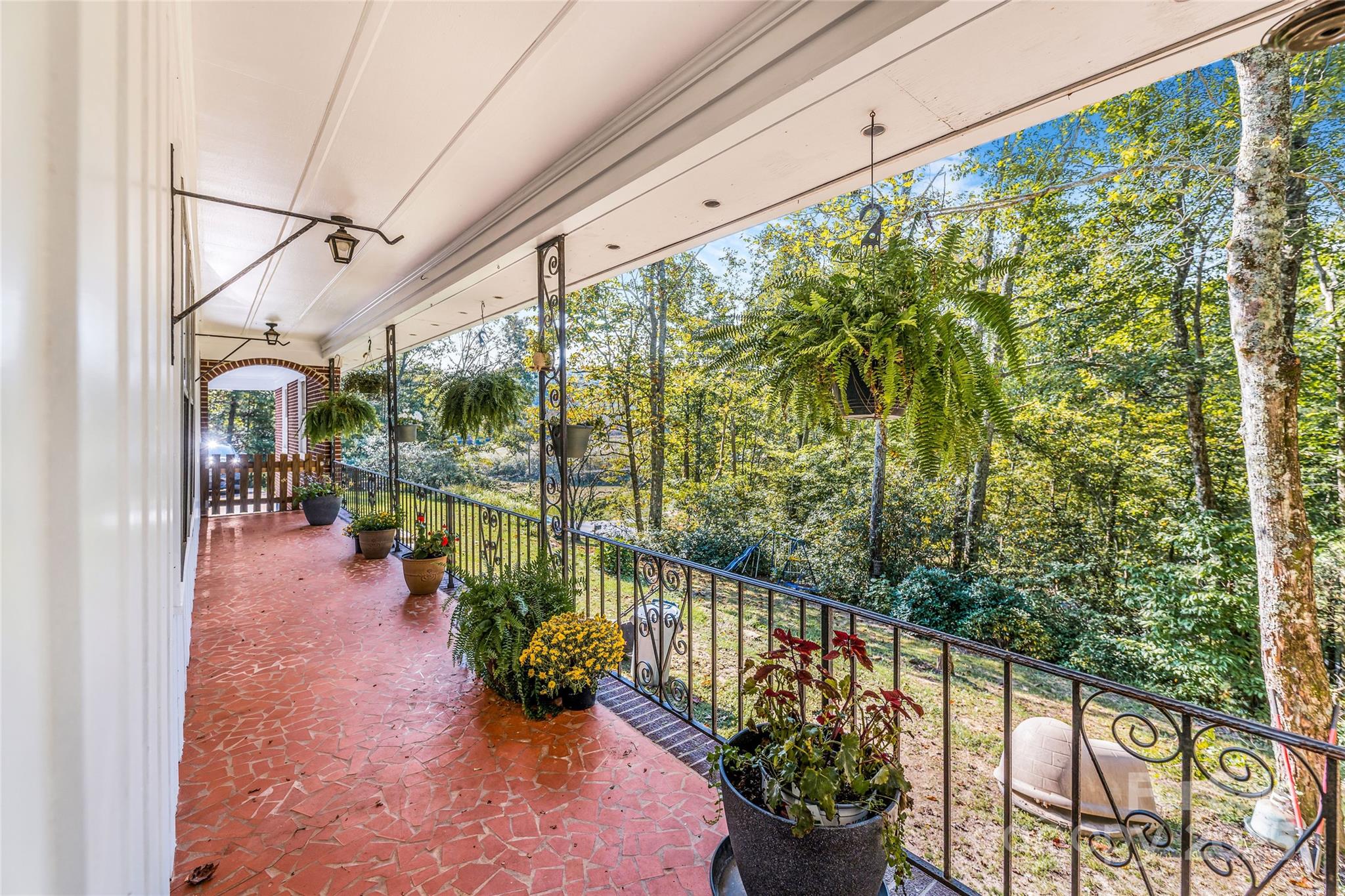 679 Solomon Jones Road Cedar Mountain, NC 28718 - Photo 16 of 47 a view of balcony with wooden floor