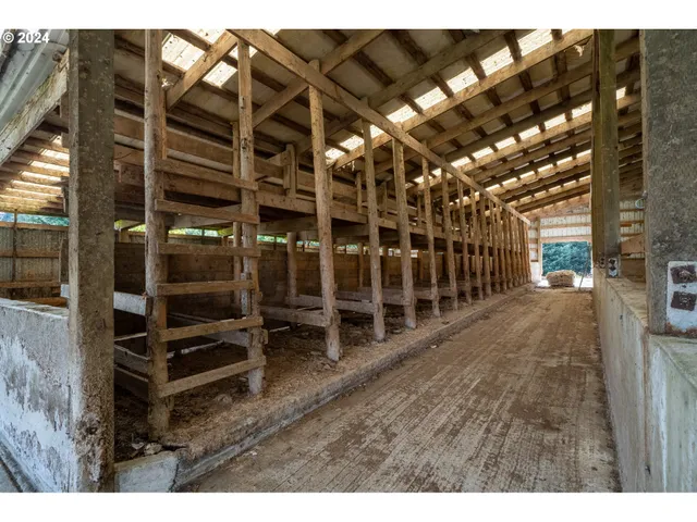 a view of a lake top with green space