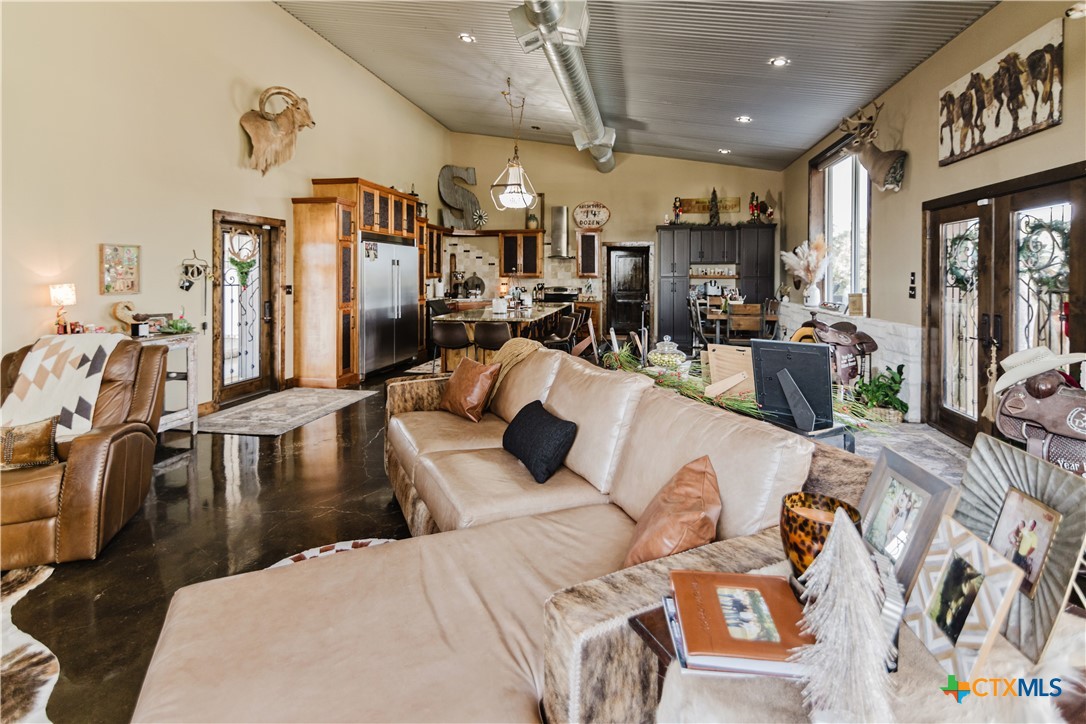 1440 Old Goliad Road Cuero, TX 77954 - Photo 3 of 41 a living room with lots of furniture and a large window