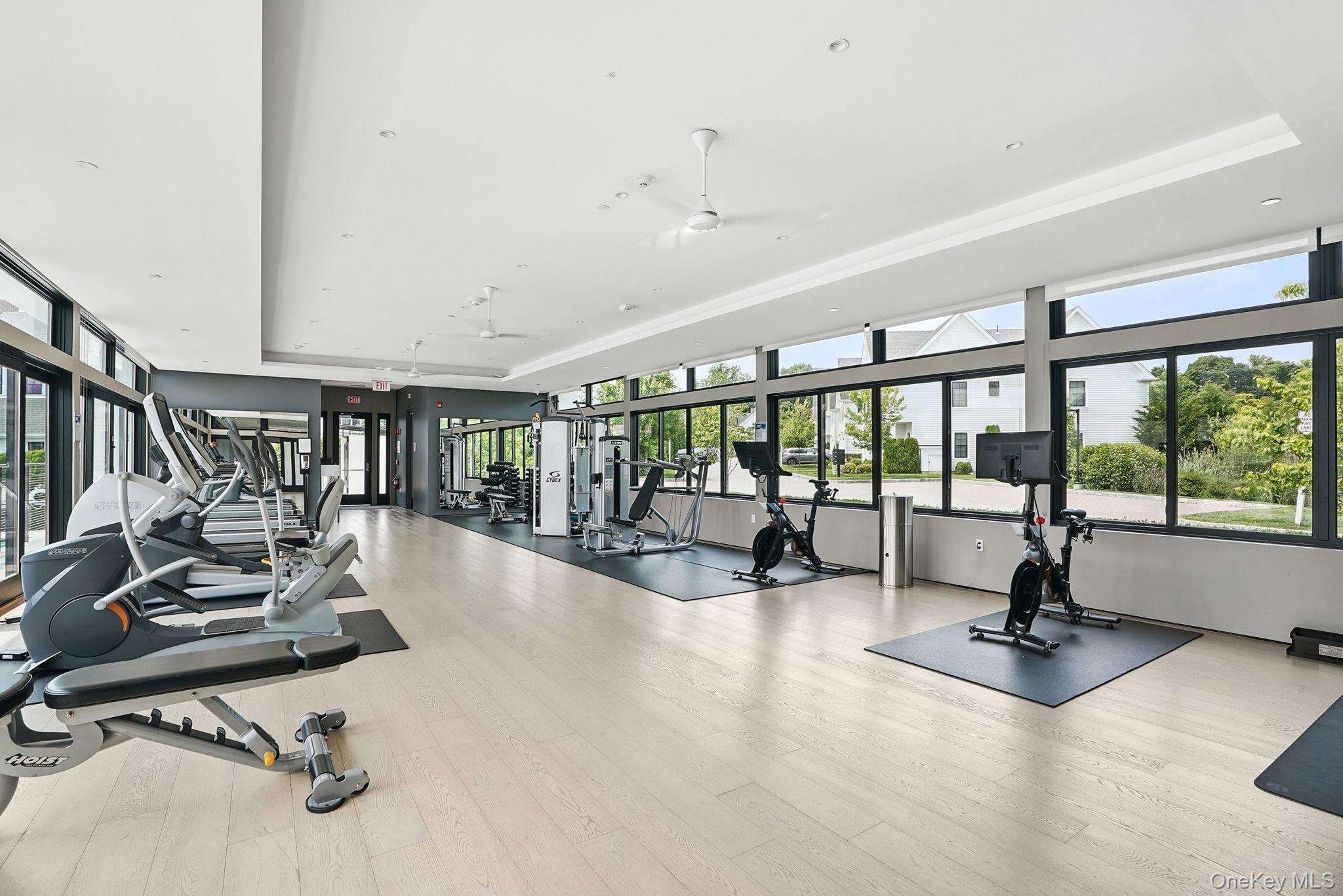 27 Lavender Lane Rye Brook, NY 10573 - Photo 28 of 33 a view of a gym with large windows