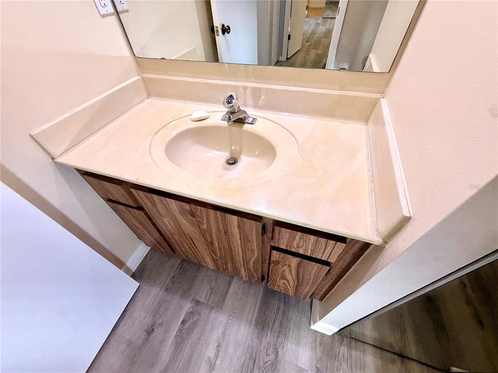2727 14th Court Palm Harbor, FL 34684 - Photo 23 of 42 a bathroom with a sink and mirror