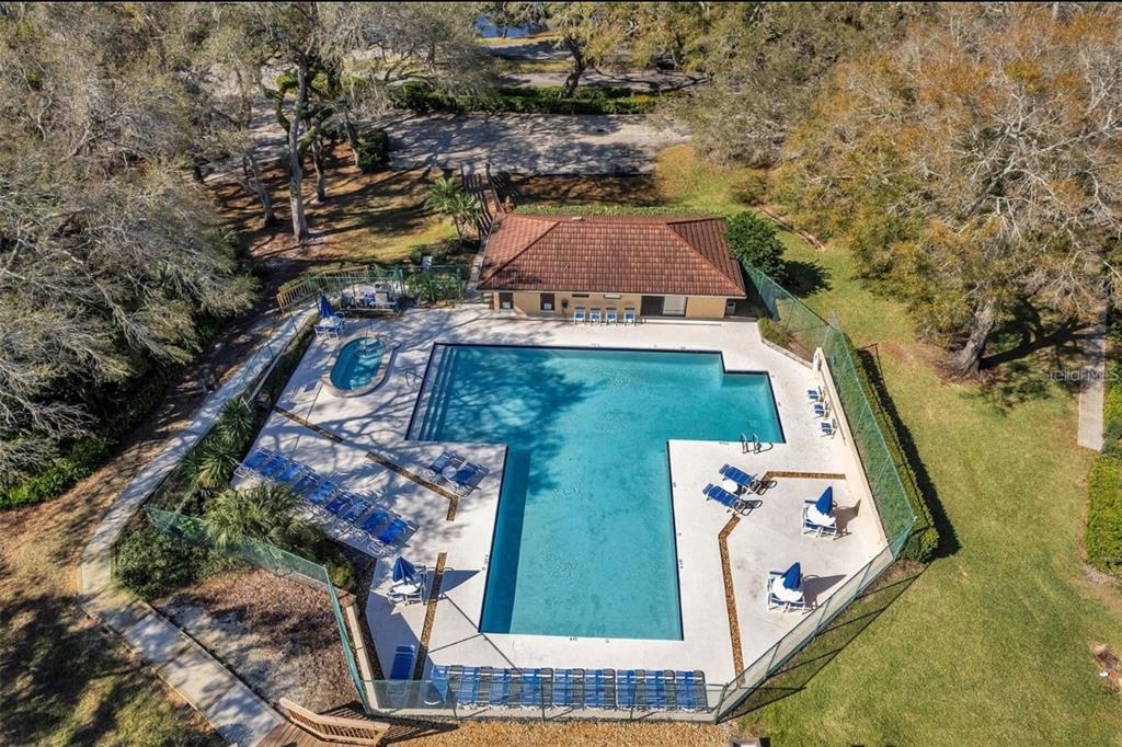 2727 14th Court Palm Harbor, FL 34684 - Photo 42 of 42 an aerial view of a house with a yard and trees
