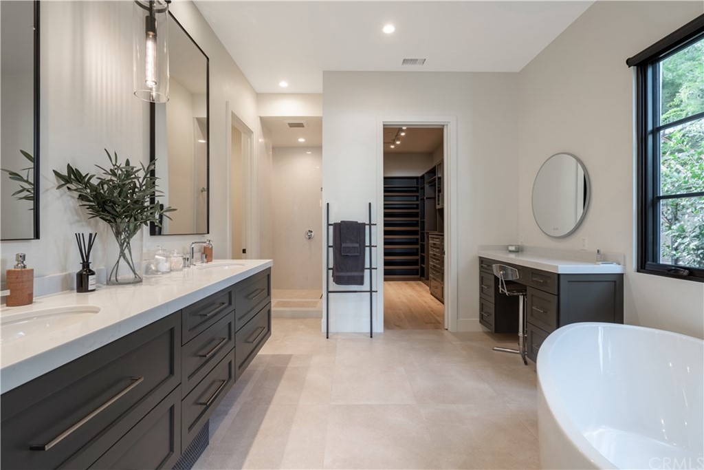 163 Broadway Costa Mesa, CA 92627 - Photo 34 of 56 Large Quartz slab shower.