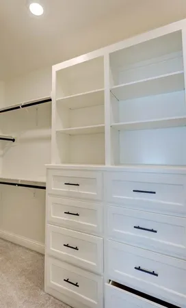a close view of closet