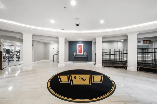 a view of a city with tall buildings