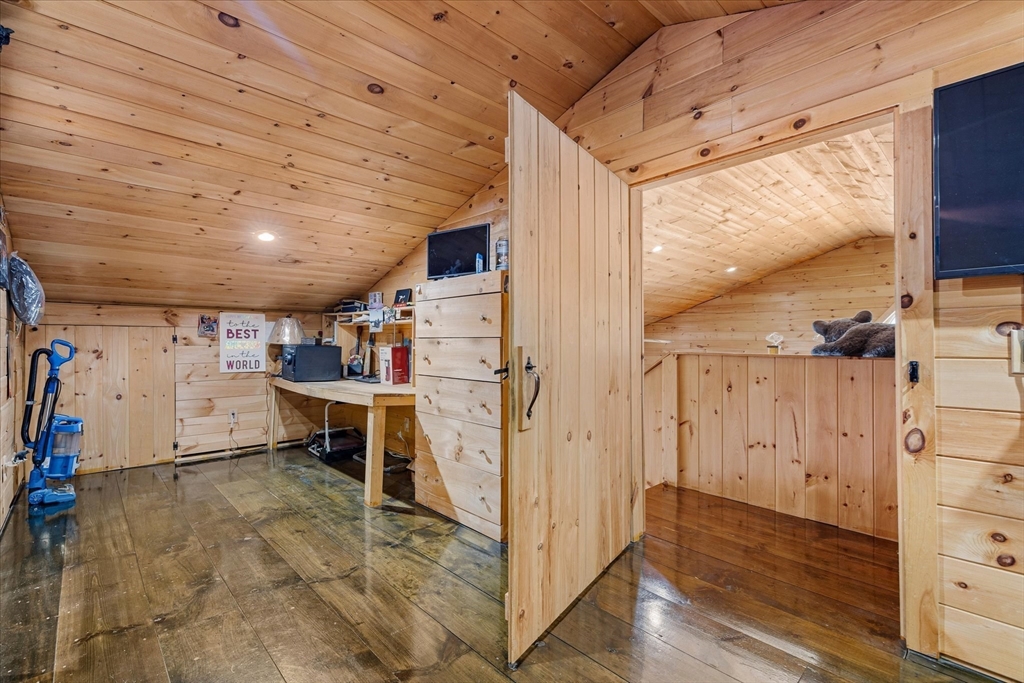 8 Oakwood Road Brimfield, MA 01010 - Photo 21 of 35 a view of a hallway with the wooden shelves