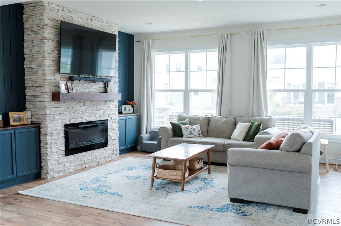 704 Vaughan Road Ashland, VA 23005 - Photo 2 of 19 Spacious Family Room w/ Custom, Stone, Fireplace