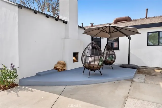 a view of outdoor seating