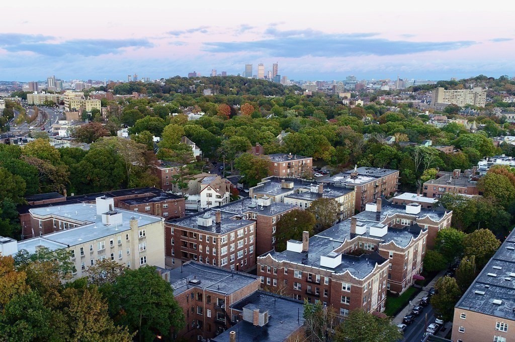 46 Chiswick Road, Unit 7 Boston, MA 02135 - Photo 15 of 16 an aerial view of a city with lots of residential buildings