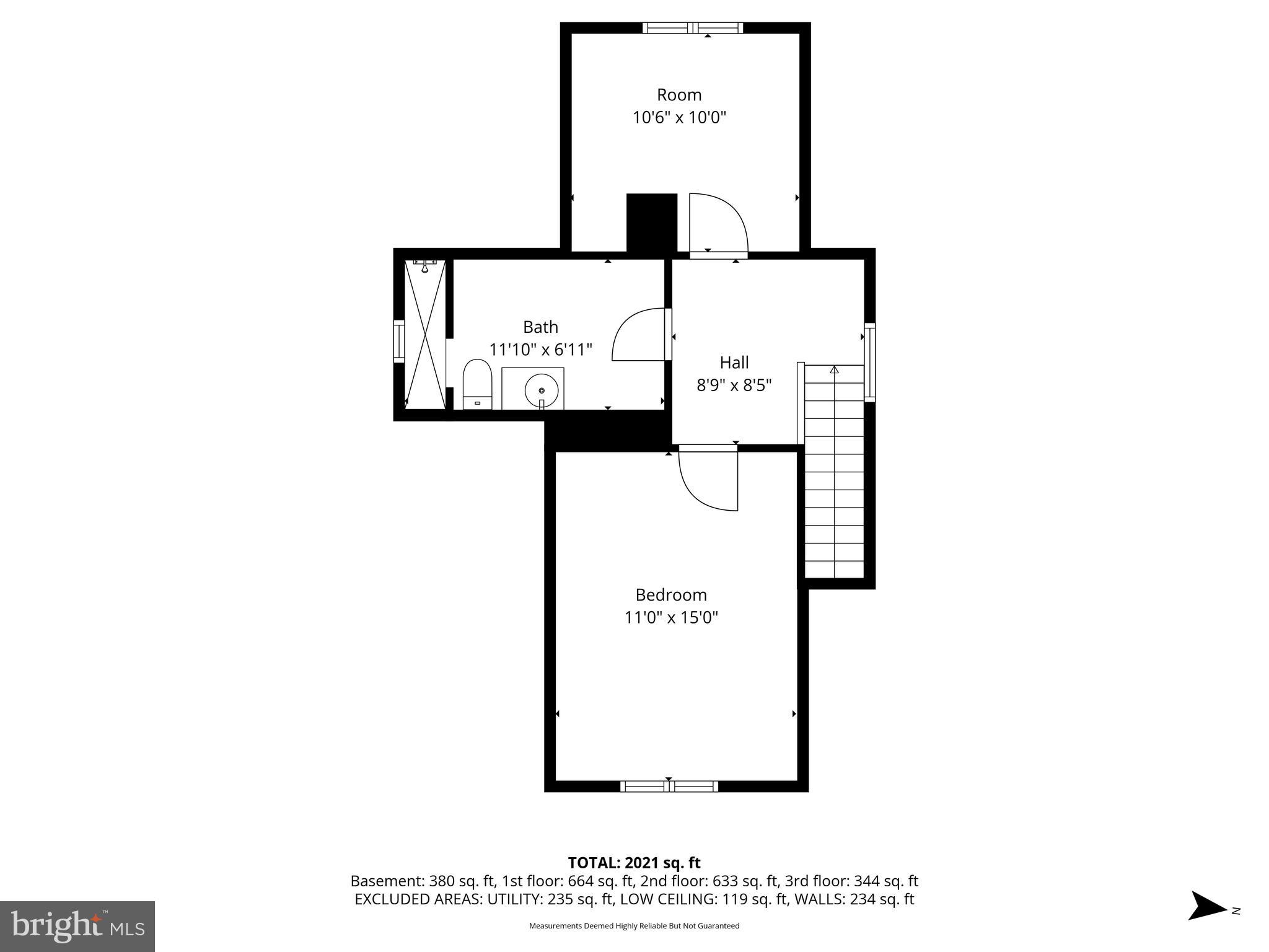6008 Clearspring Road Baltimore, MD 21212 - Photo 62 of 63 Floor plan for the top floor