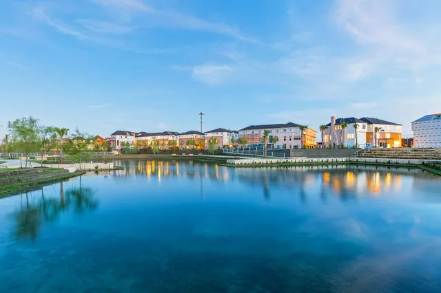 a view of a city with water view