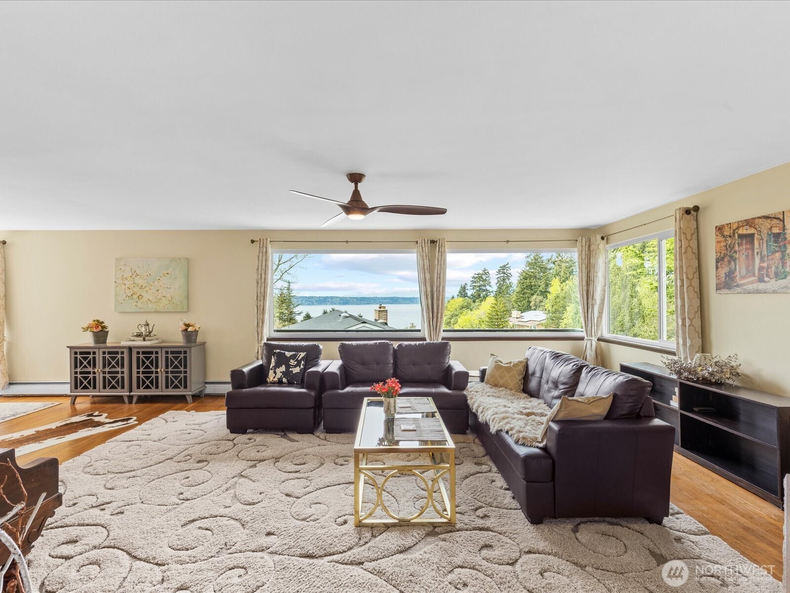 1401 Southwest 137th Street Burien, WA 98166 - Photo 7 of 40 a living room with furniture large window and flat screen tv