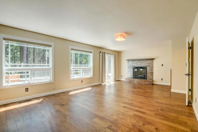 a view of outdoor space and covered with trees