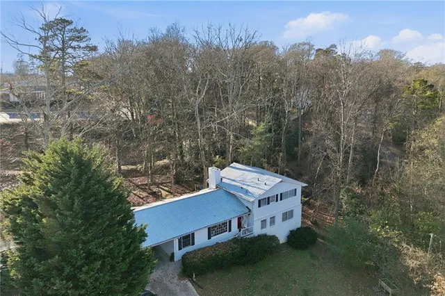 an aerial view of a city