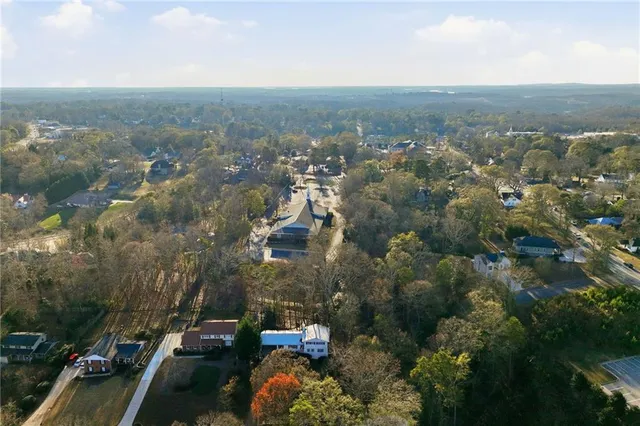 an aerial view of a city