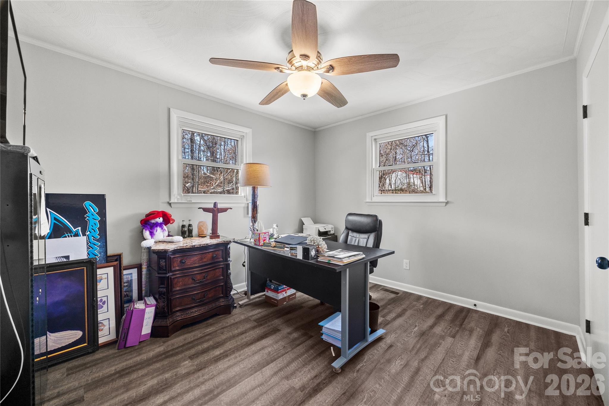 7137 Reeps Grove Church Road Vale, NC 28168 - Photo 19 of 33 a view of a workspace with furniture and wooden floor