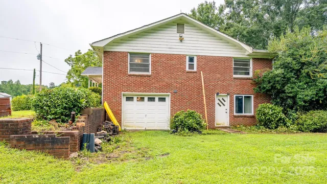 a view of a lake with a big yard
