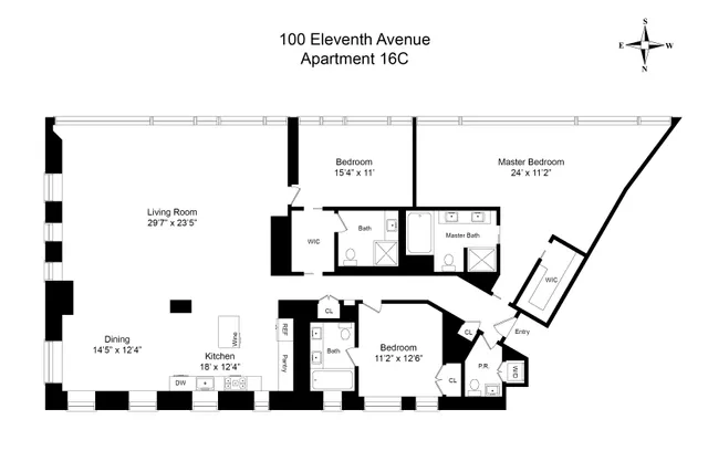 $5,850,000 | 100 11th Avenue, Unit 16C | Chelsea