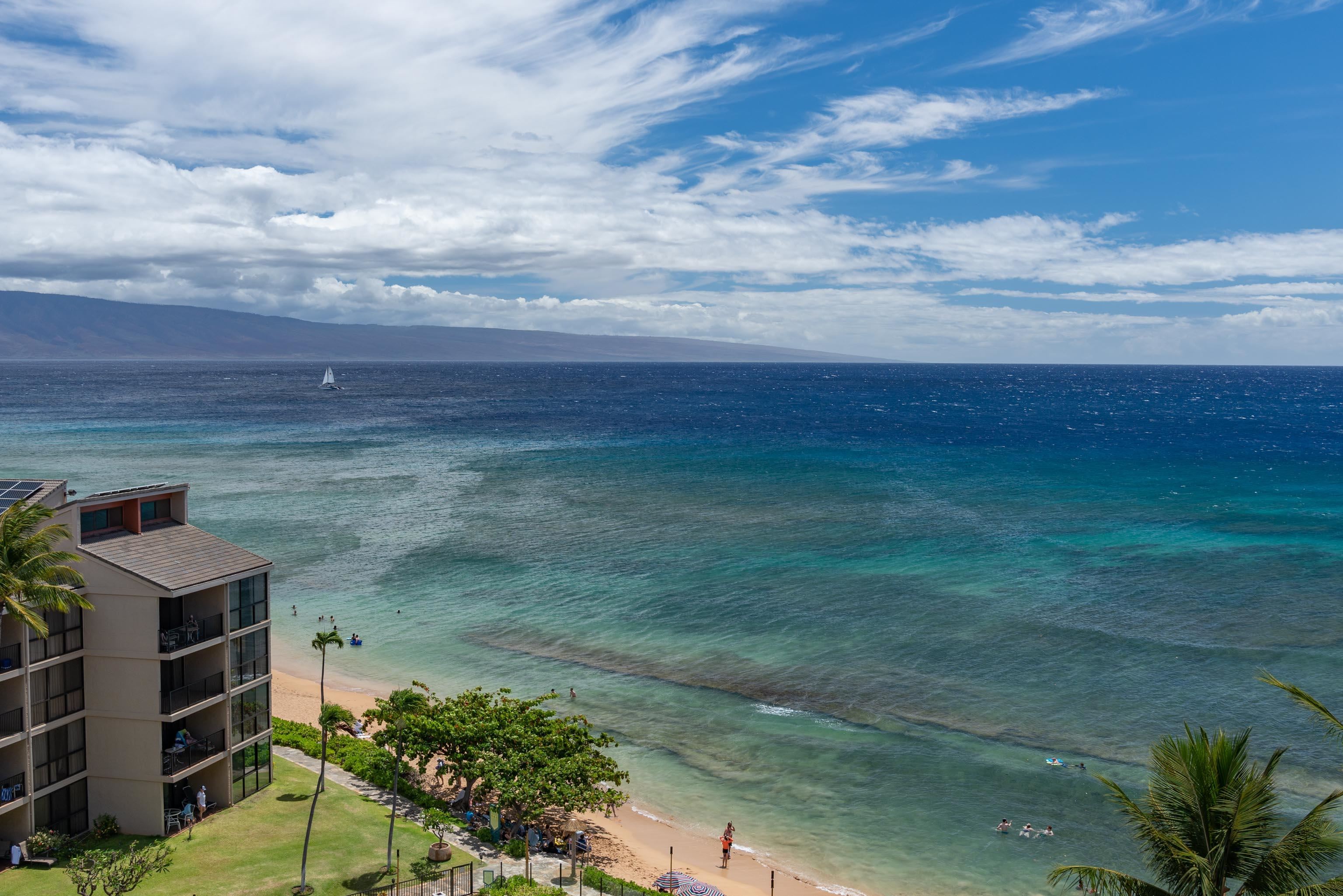 3445 Lower Honoapiilani Road, Unit 905 Lahaina, HI 96761 - Photo 1 of 30 a view of a terrace with hardwood