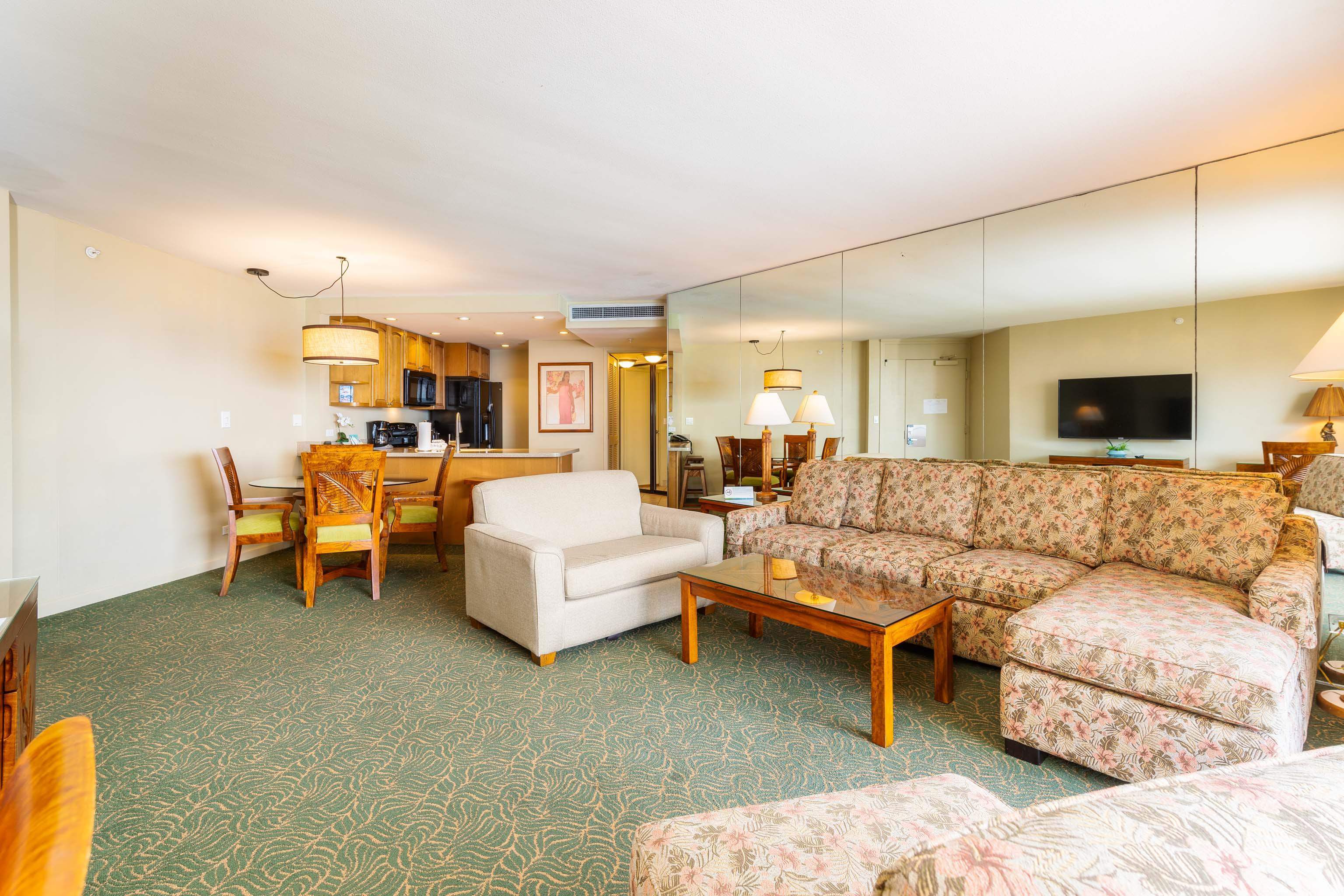 3445 Lower Honoapiilani Road, Unit 905 Lahaina, HI 96761 - Photo 7 of 30 a living room with furniture and a couch