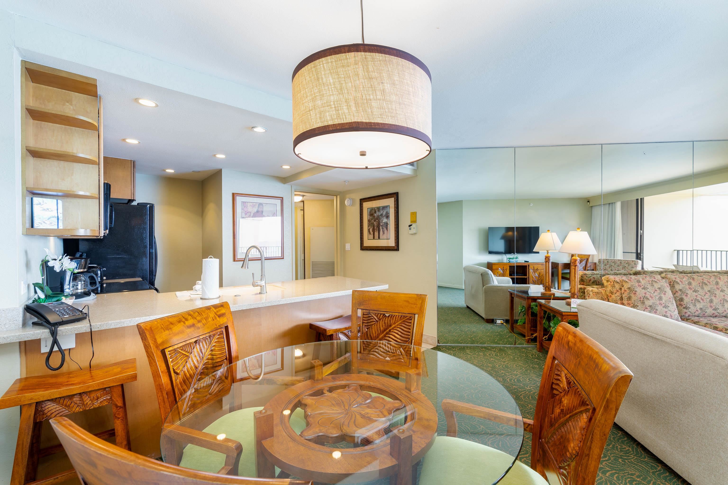 3445 Lower Honoapiilani Road, Unit 905 Lahaina, HI 96761 - Photo 8 of 30 a living room with dining table and a pool table