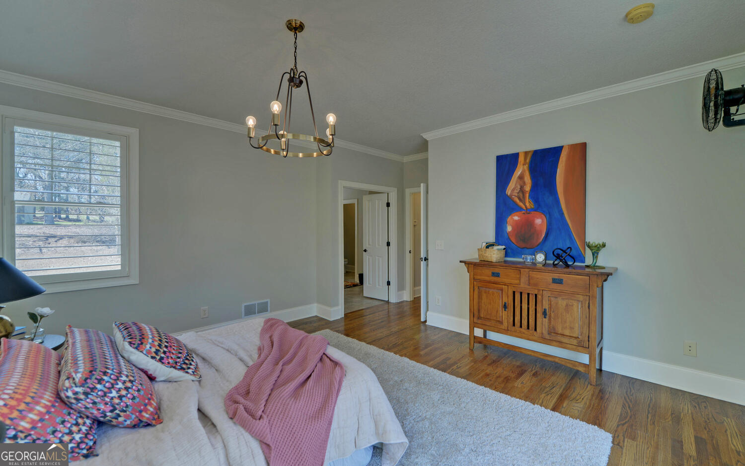 60 Browns Lane Hartwell, GA 30643 - Photo 23 of 89 a bedroom with a bed and wooden floor