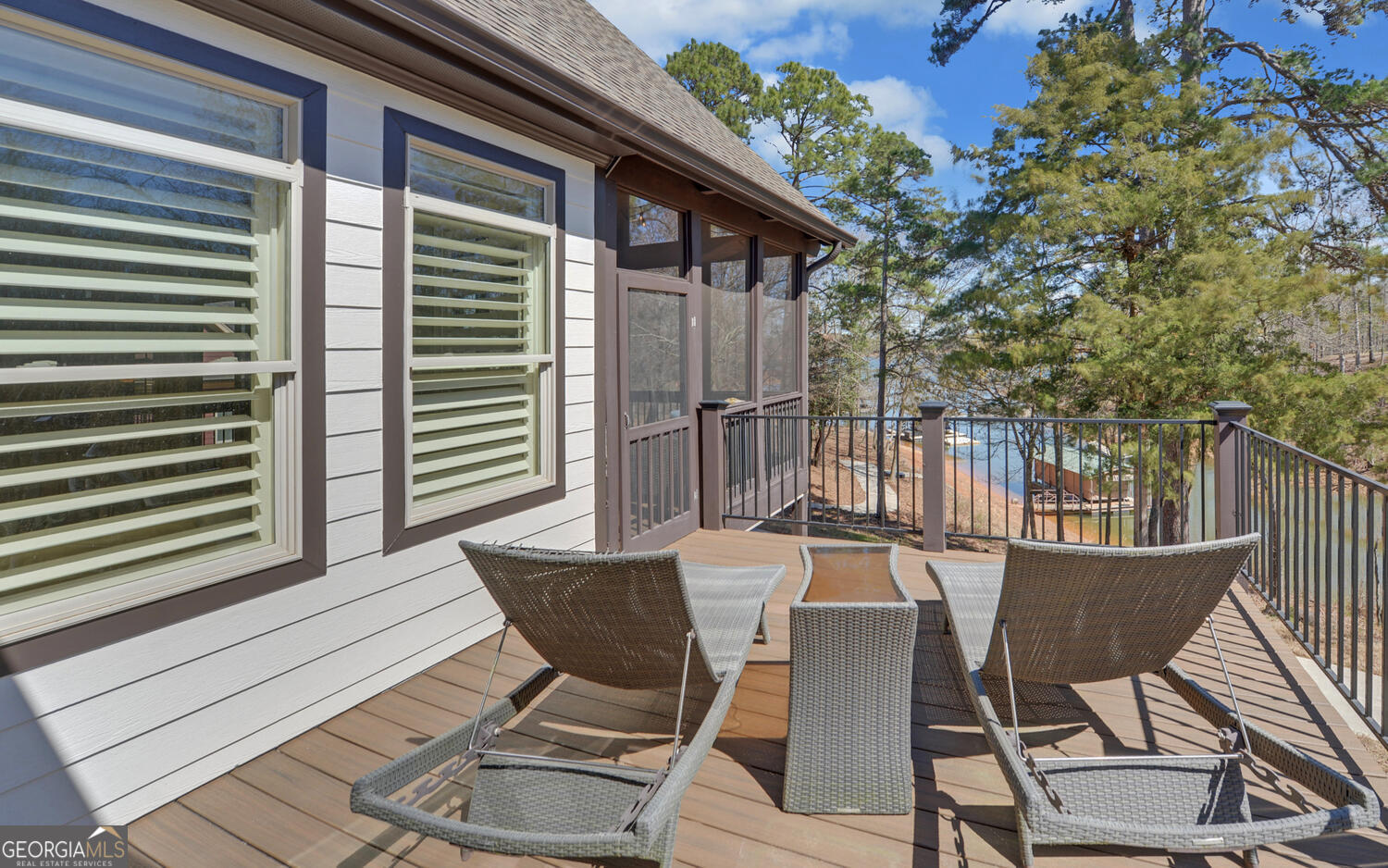 60 Browns Lane Hartwell, GA 30643 - Photo 36 of 89 a view of a chair and table on the deck