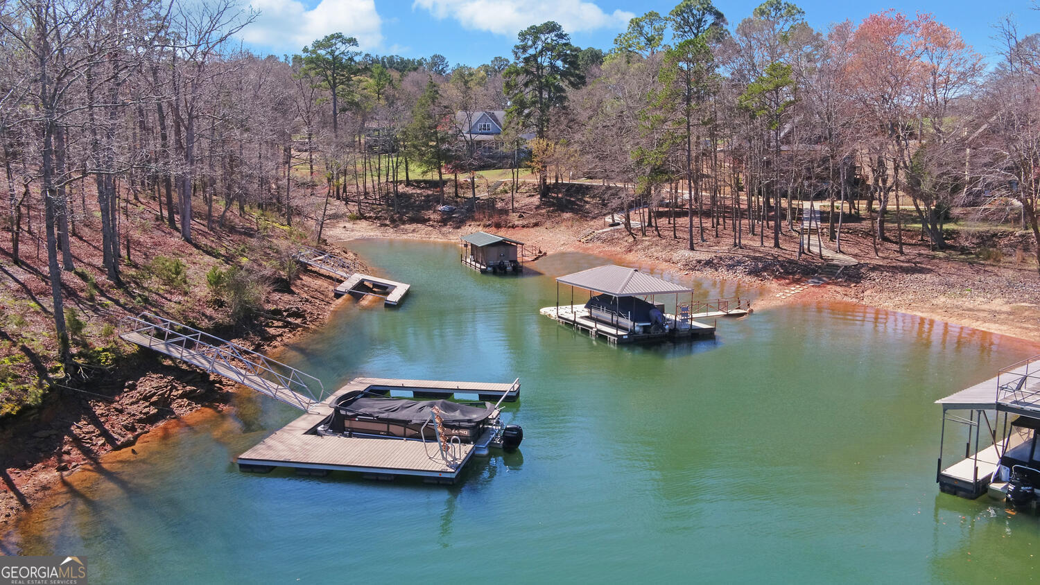 60 Browns Lane Hartwell, GA 30643 - Photo 75 of 89 an aerial view of a house with a lake view