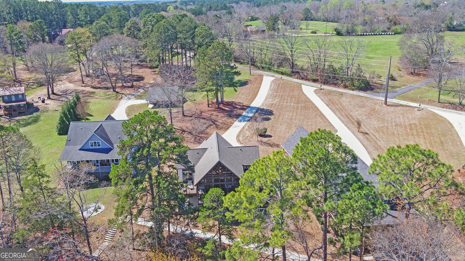 60 Browns Lane Hartwell, GA 30643 - Photo 79 of 89 an aerial view of a house with outdoor space and street view