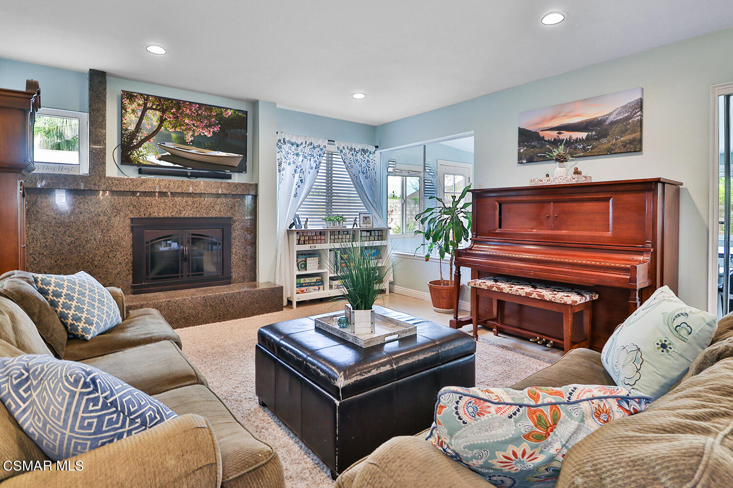 3053 Bianca Circle Simi Valley, CA 93063 - Photo 14 of 73 a living room with furniture and a fireplace