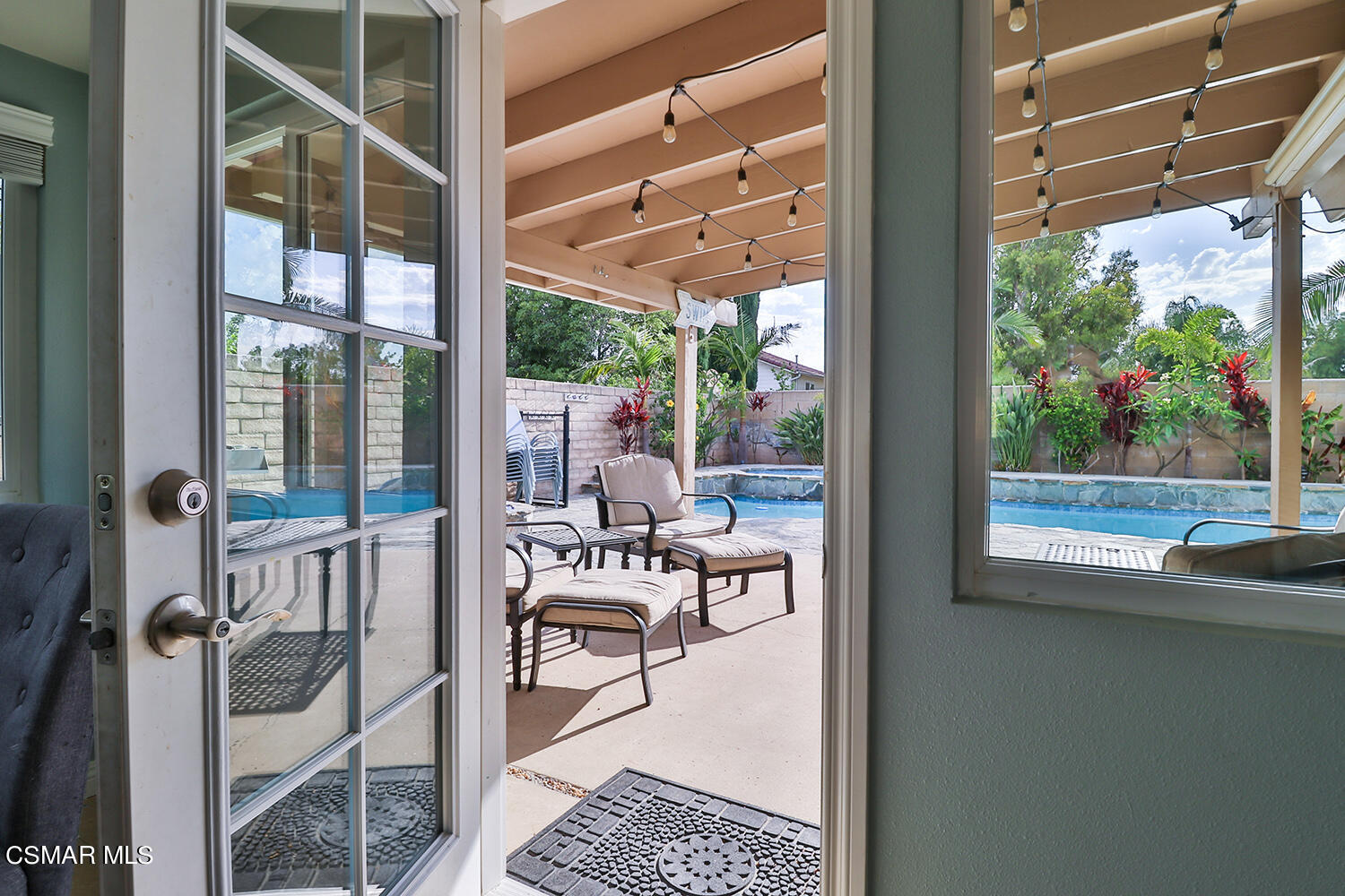 3053 Bianca Circle Simi Valley, CA 93063 - Photo 55 of 73 a view of a room with a floor to ceiling window and wooden floor