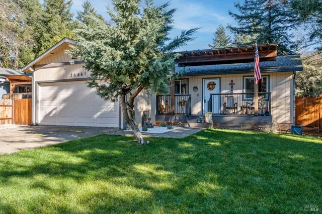 front view of house with a yard