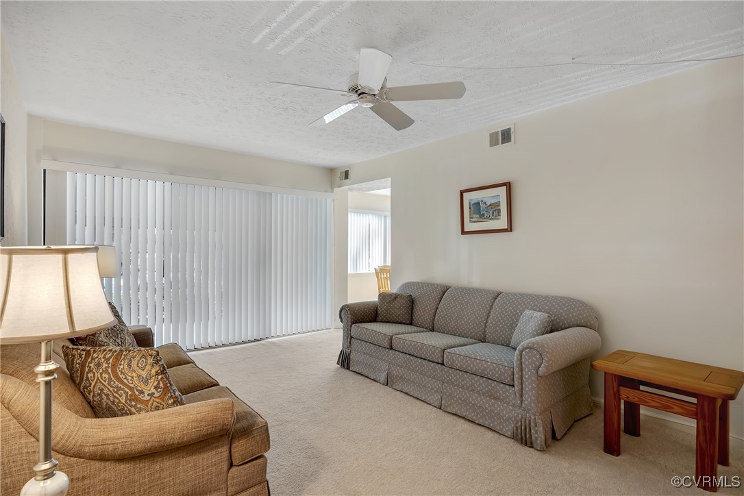 1505 Regency Woods Road, Unit 101 Henrico, VA 23238 - Photo 10 of 25 Living room with sliding doors leading to patio