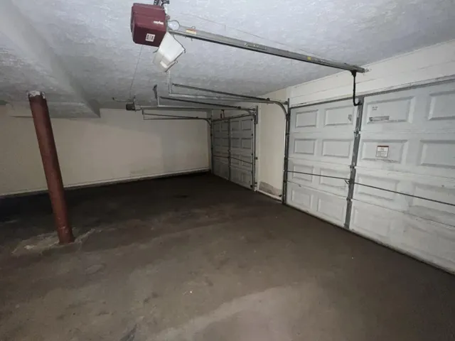 a view of a room with storage