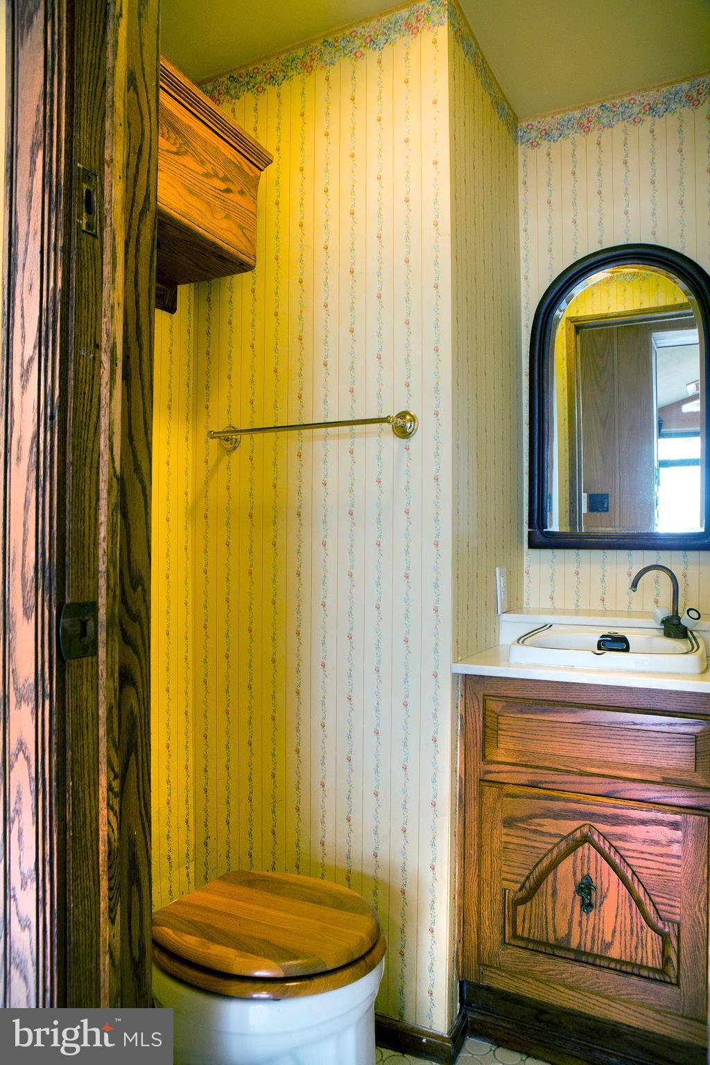 3521 R Street Northwest Washington, DC 20007 - Photo 8 of 30 a bathroom with a sink and a mirror