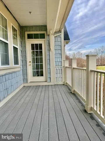 a view of front door deck