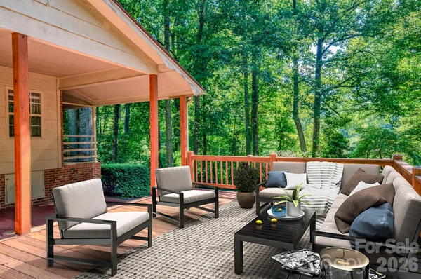 a house with trees in the background