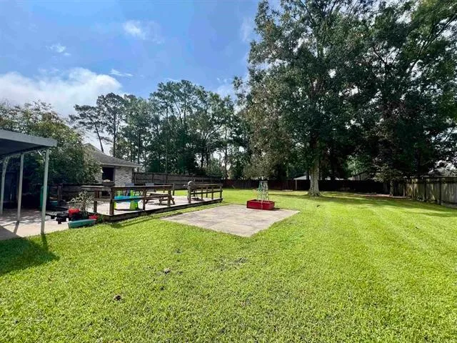 a backyard of a house