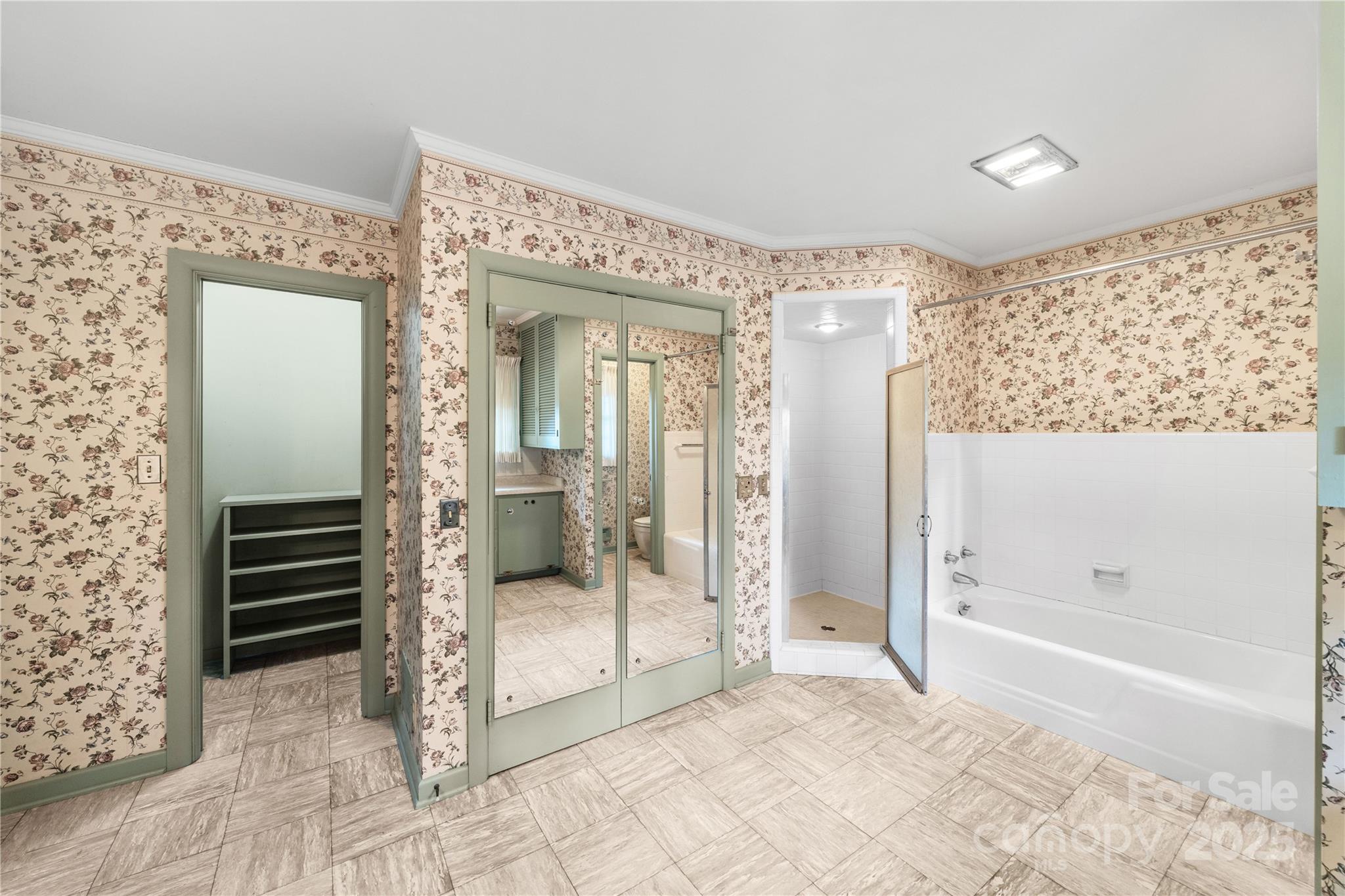 603 Green Hills Road Mill Spring, NC 28756 - Photo 30 of 47 a bathroom with a tub and shower