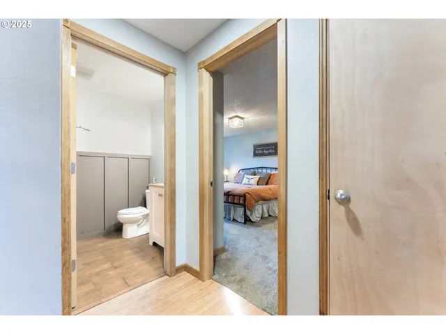 a view of a hallway with a elevator