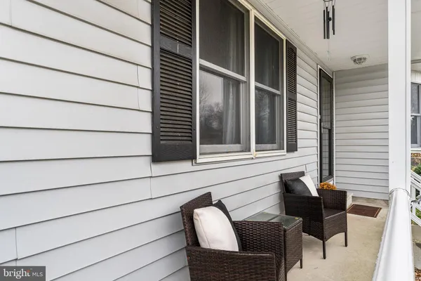 a view of balcony with chair