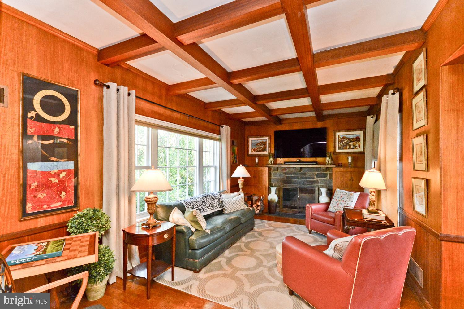 1847 Middlebridge Drive Silver Spring, MD 20906 - Photo 15 of 64 Den has Wood Beam Ceilings & fireplace