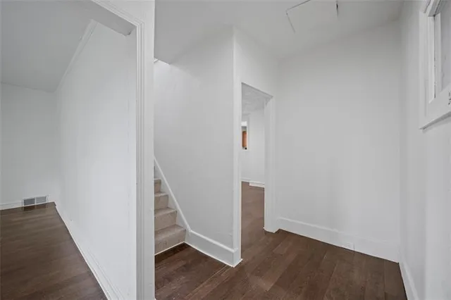 a view of an entryway with staircase