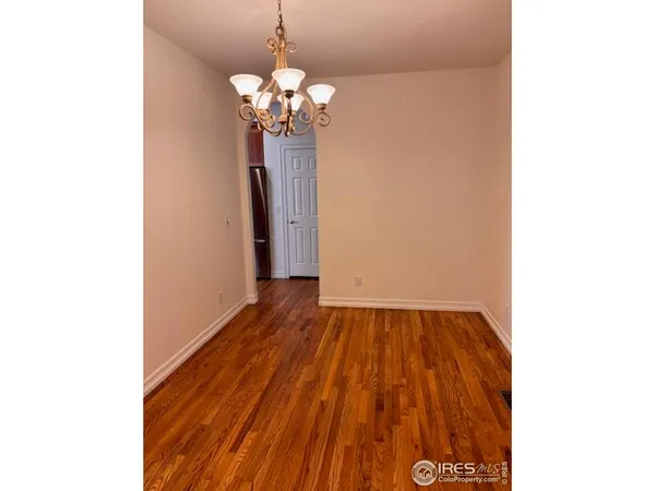 a view of livingroom with chandelier