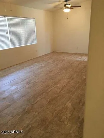 an empty room with a window