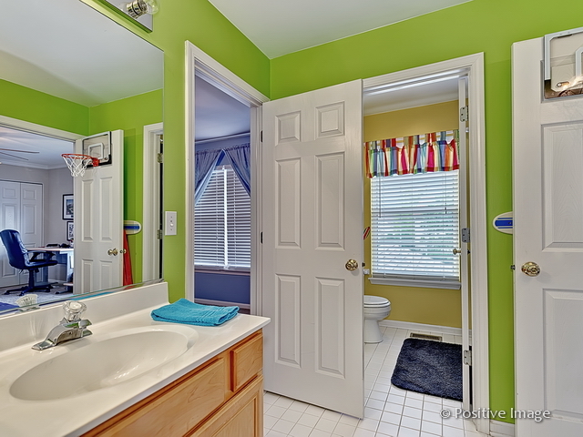 1463 Saddleridge Place Bartlett, IL 60103 - Photo 21 of 27 a bathroom with a sink a toilet and shower
