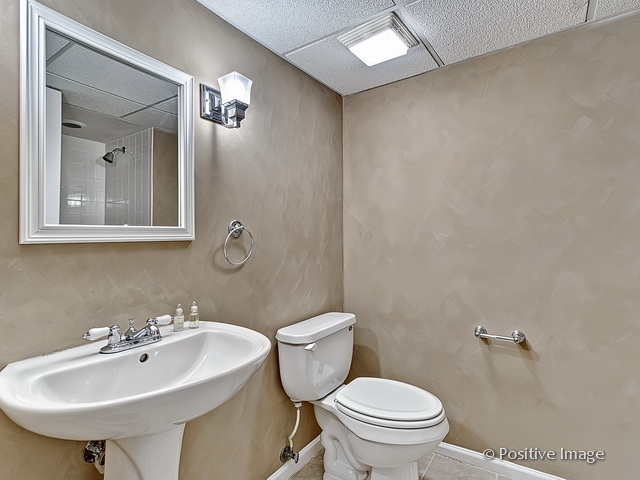 1463 Saddleridge Place Bartlett, IL 60103 - Photo 26 of 27 a bathroom with a sink a toilet and mirror