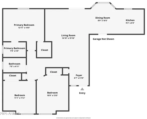 a view of a wall with entryway